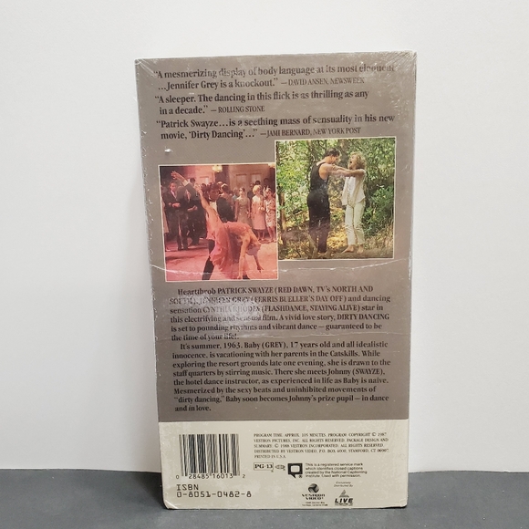VHS Tape Dirty Dancing NEW and Unopened Patrick Swayze Jennifer Gray PG13 - Picture 2 of 4